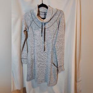 Kuhl Lea Cowl-neck Activewear Gray Long Sleeve Dress